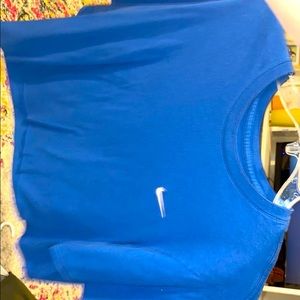 Blue Nike crop top tee Medium
